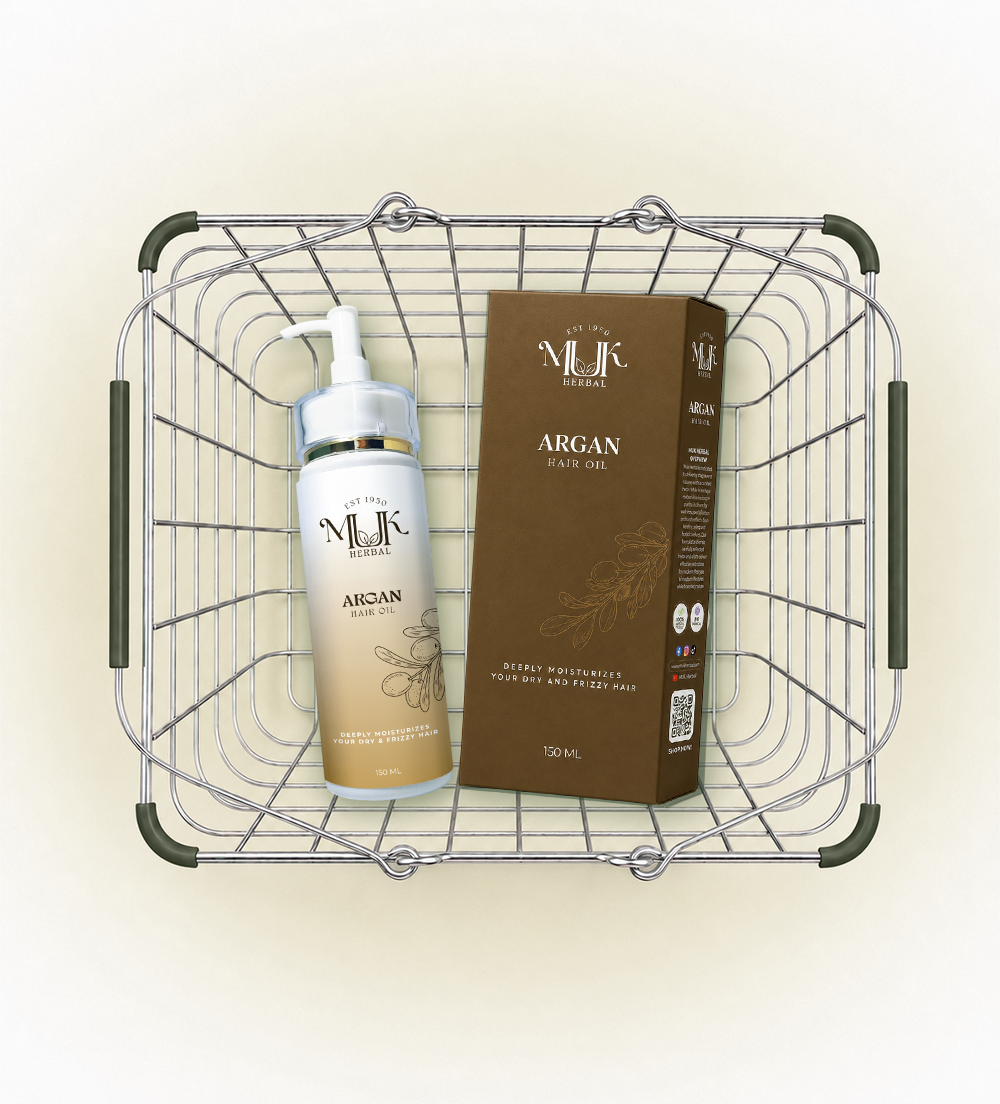 Argan Hair Oil with packaging