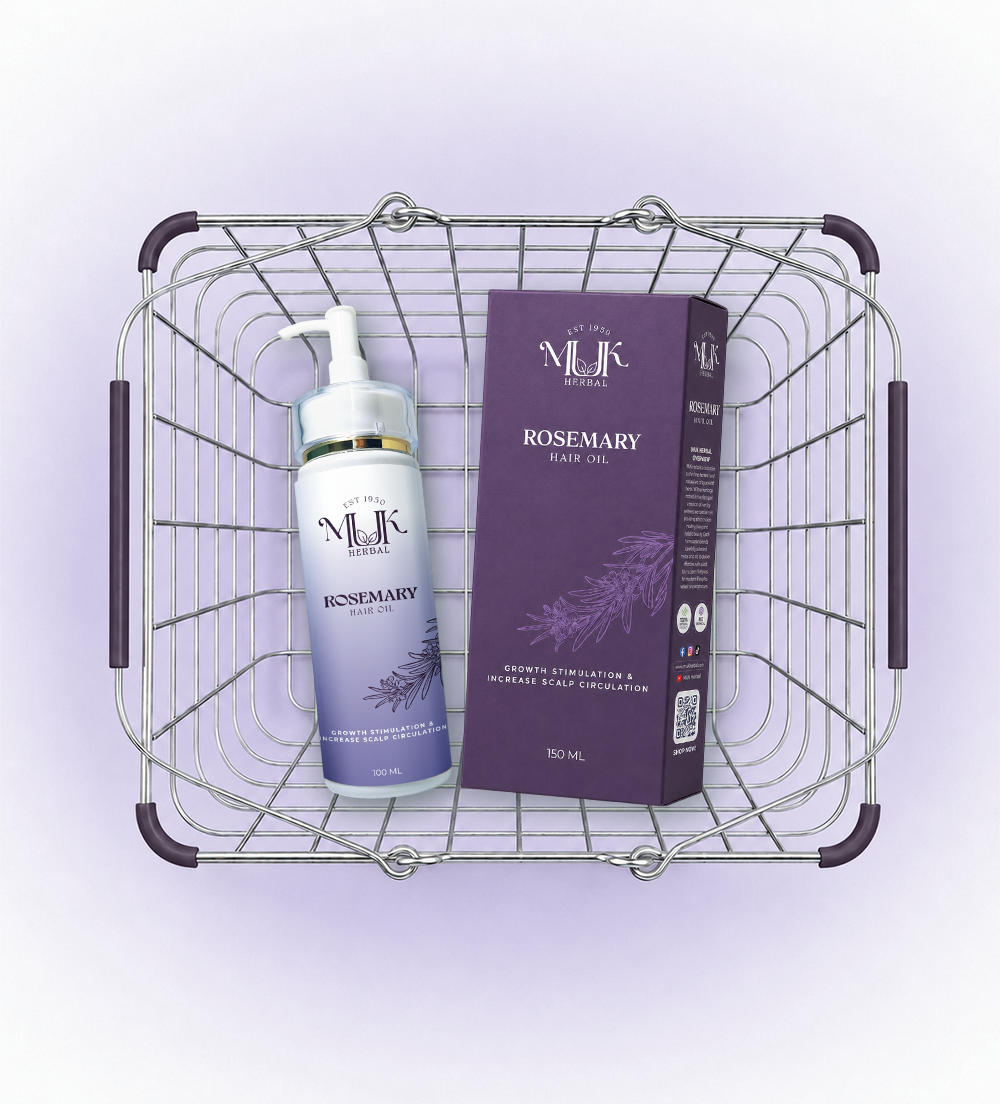 Rosemary Hair Oil with packaging